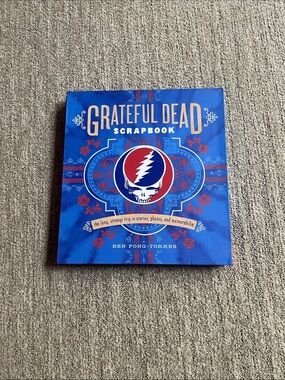 Grateful Dead Blue Scrapbook with Red & Gold Accents - Ben Fong-Torres